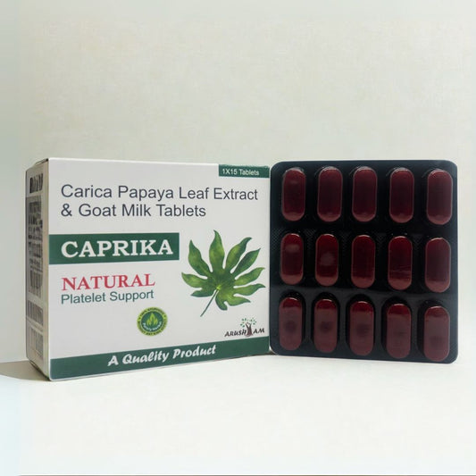 Caprika – Natural Platelet Support Tablets (Papaya Leaf + Goat Milk)