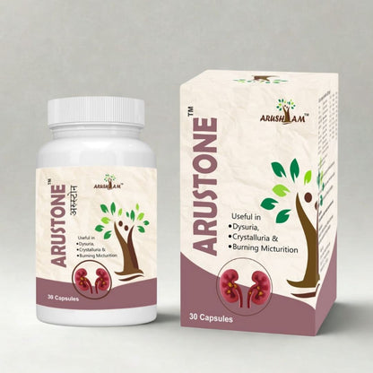 Austone supplement bottle and packaging on a gray background