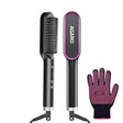 Hair straightening brush