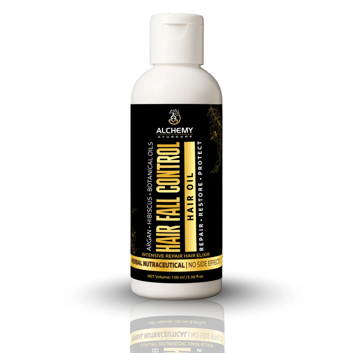 Hair Fall Control Hair Oil with Argan Oil & Hibiscus – Herbal Hair Nourishment & Root Strengthening Oil