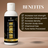 Hair Growth Oil with Bhringraj, Amla & Brahmi – Ayurvedic Herbal Hair Oil for Strong & Healthy Hair