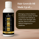 Hair Growth Oil with Bhringraj, Amla & Brahmi – Ayurvedic Herbal Hair Oil for Strong & Healthy Hair