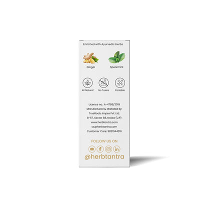 Herb Tantra packaging with botanical illustrations on a white background