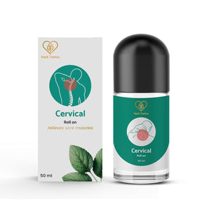 Cervical roll-on with packaging on a white background