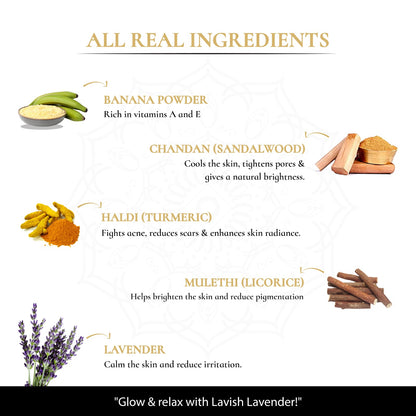 List of natural ingredients with their benefits on a white background