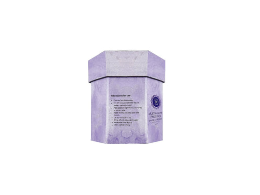 Hexagonal purple box with text on a white background