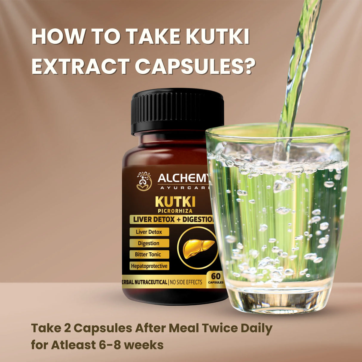 Kutki Extract Capsules for Liver Detox & Digestive Support | Picrorhiza Kurroa | 60 Veg Capsules