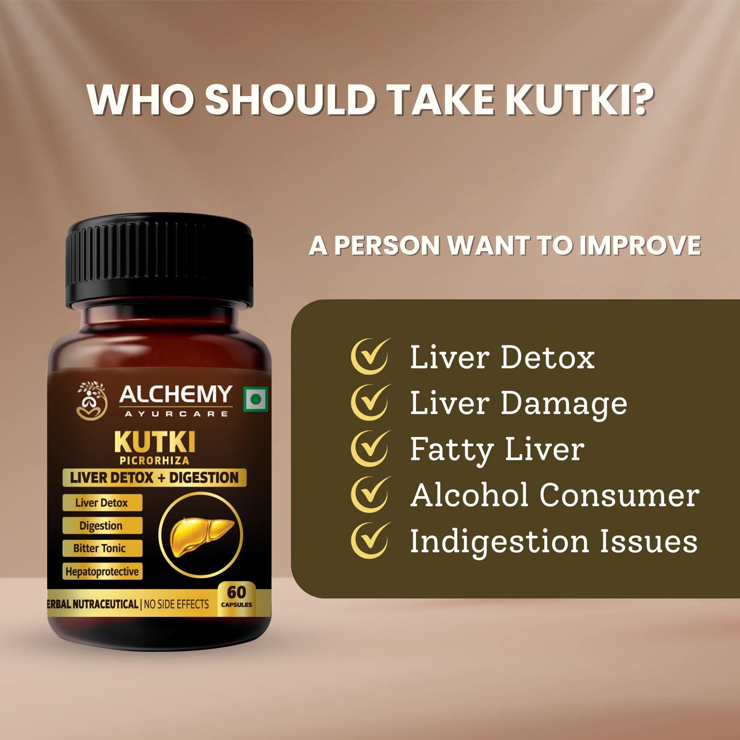 Kutki Extract Capsules for Liver Detox & Digestive Support | Picrorhiza Kurroa | 60 Veg Capsules