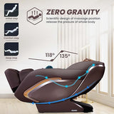 Zero gravity massage chair with scientific design illustration on a white background