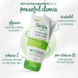 Simple moisturising facial wash