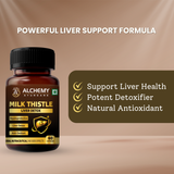 Milk Thistle Capsules for Liver Detox & Fatty Liver Support | Silymarin Extract | 60 Veg Capsules
