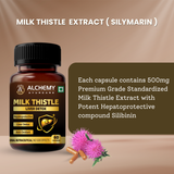 Milk Thistle Capsules for Liver Detox & Fatty Liver Support | Silymarin Extract | 60 Veg Capsules