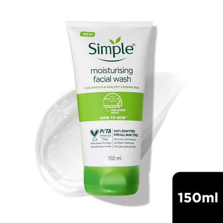 Simple moisturising facial wash