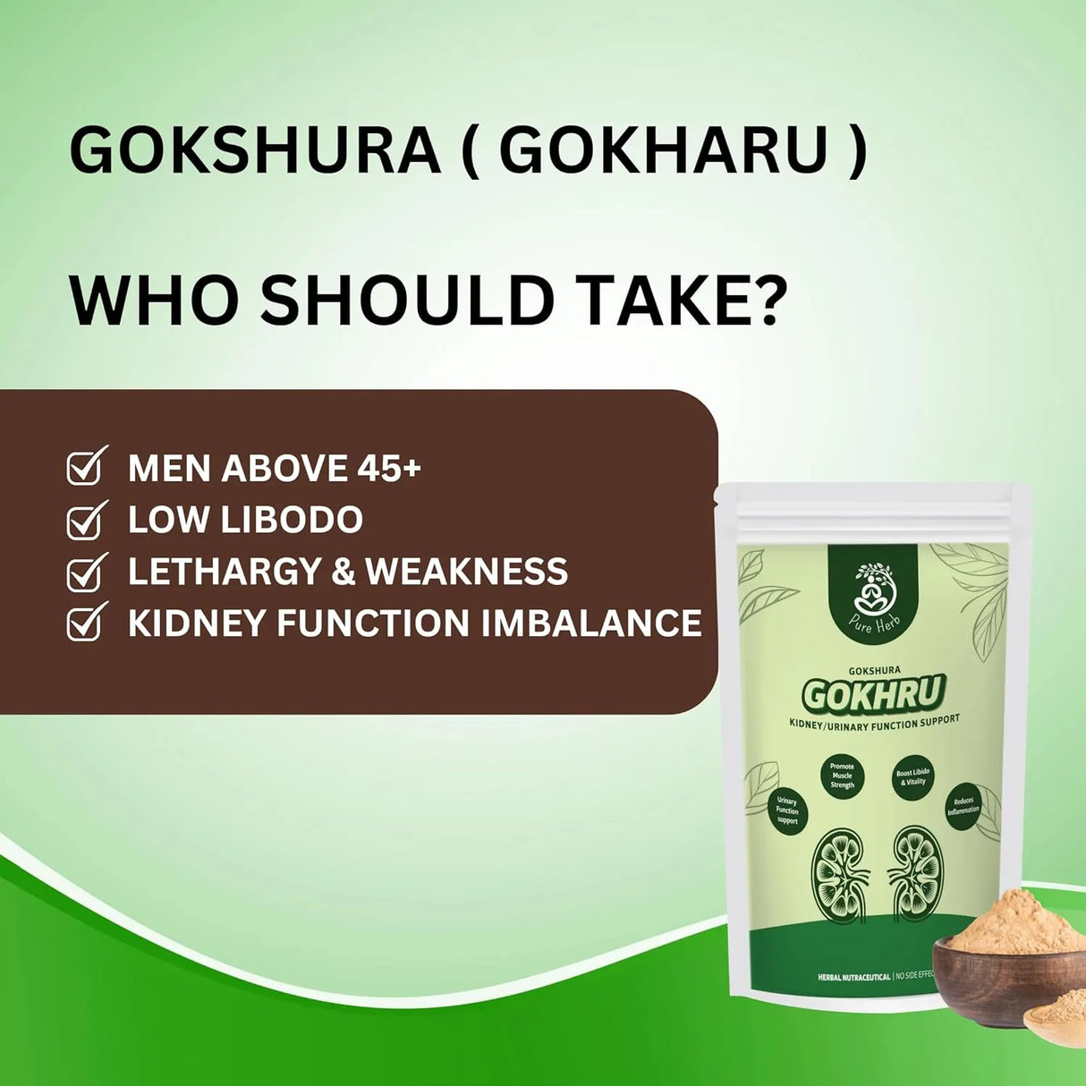 Gokharu Powder | Tribulus Terrestris Strength, Stamina & Vitality Support – 100g