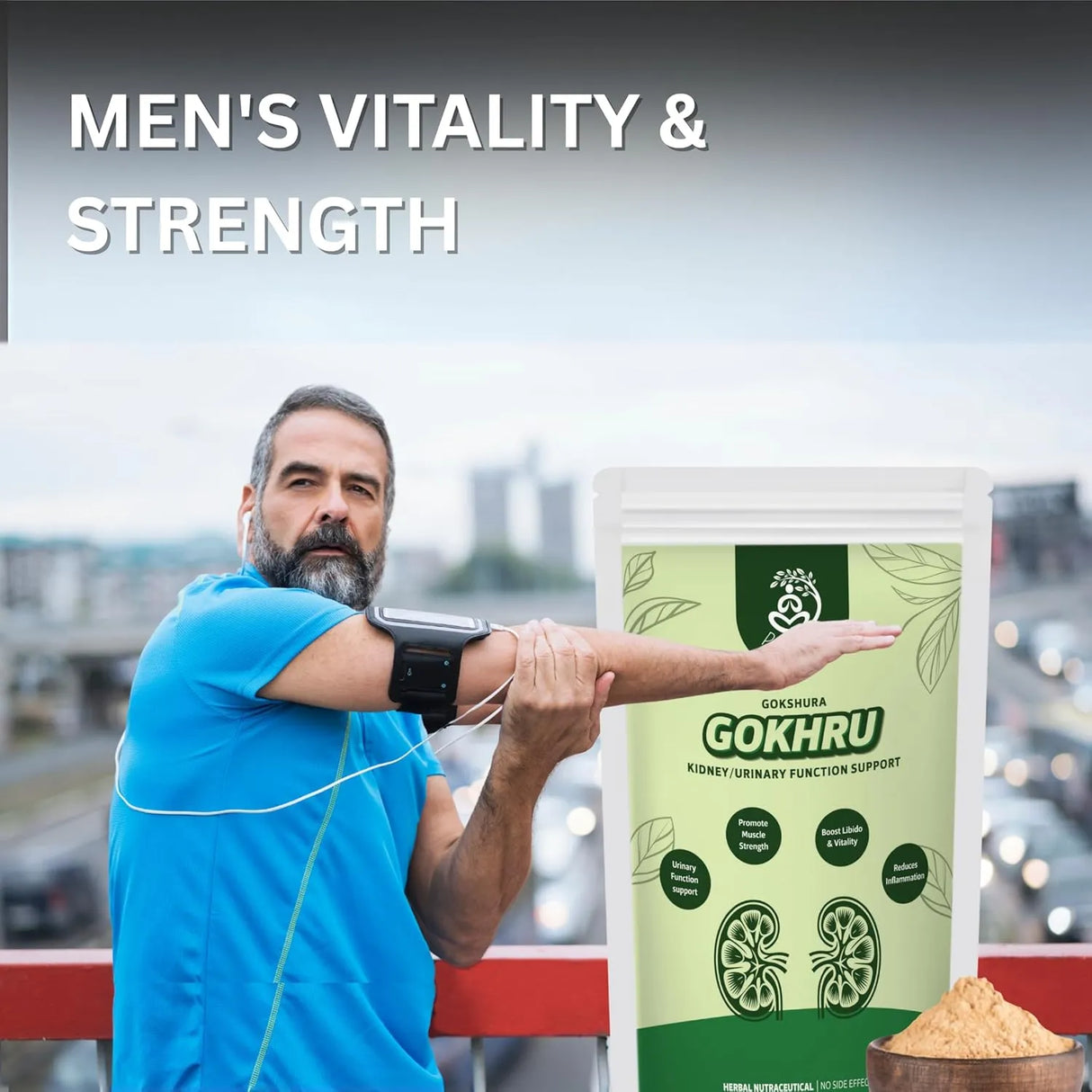 Gokharu Powder | Tribulus Terrestris Strength, Stamina & Vitality Support – 100g