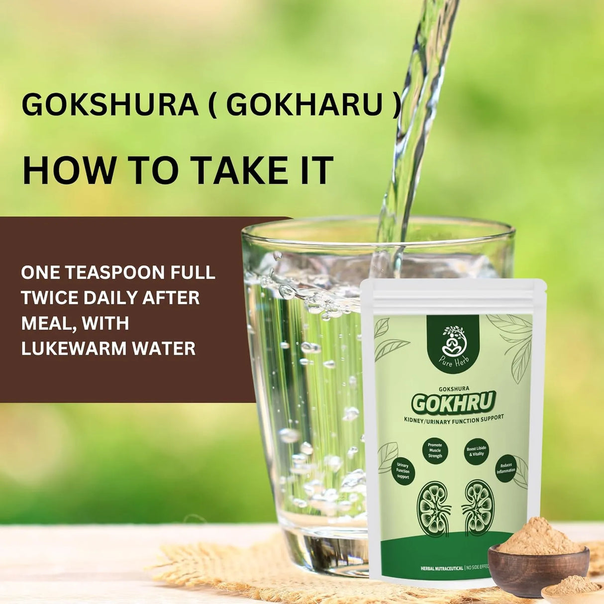 Gokharu Powder | Tribulus Terrestris Strength, Stamina & Vitality Support – 100g