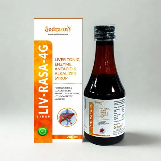 Vedraon LIV-RASA-4G liver tonic syrup bottle