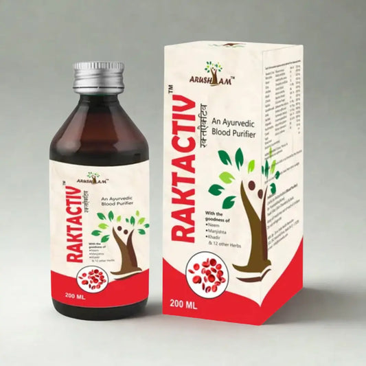 Raktactiv bottle and box on a gray background