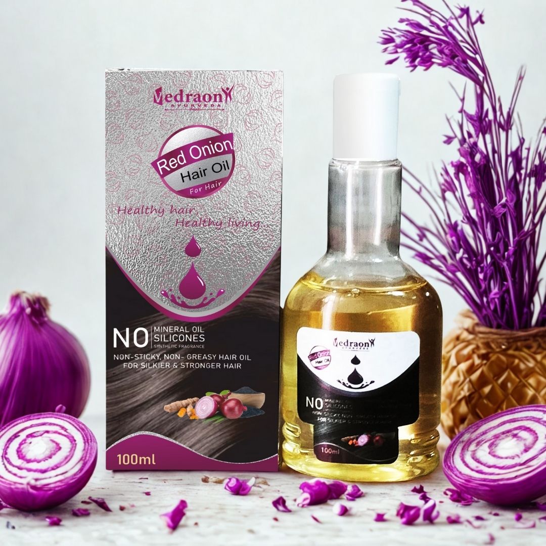 Red Onion Hair Oil – For Silky, Strong & Healthy Hair