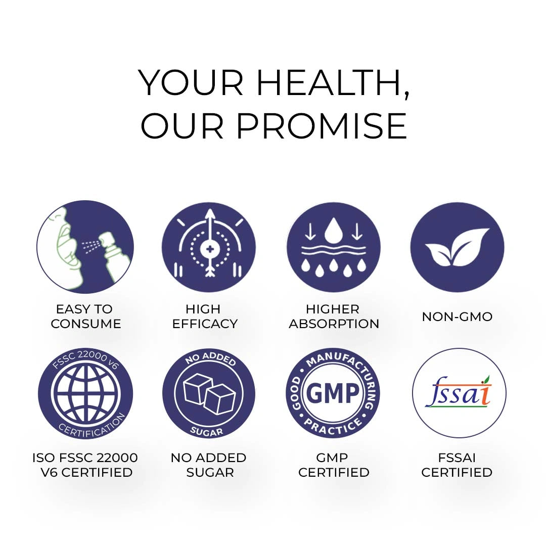 Promotional graphic with health and safety certification