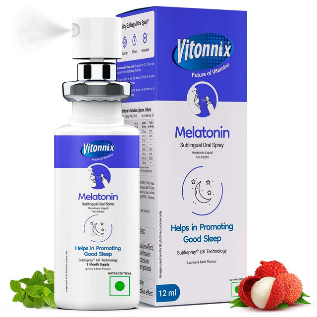 Vitonnix Melatonin sublingual oral spray bottle