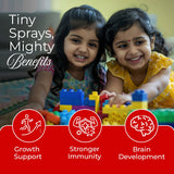 Two children playing with building blocks