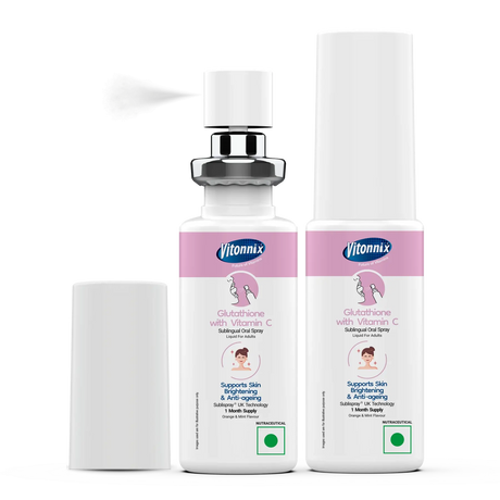 Vitonnix skincare product with a white bottle and pink label on a white background