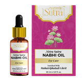 Ayurvedic Sutra Nabhi Oil bottle and packaging on a white background