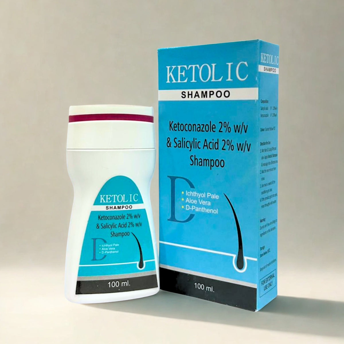 Ketolic Shampoo – Ketoconazole 2% & Salicylic Acid 2% Medicated Shampoo
