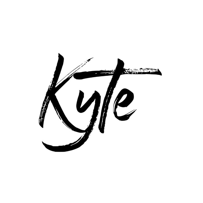 Black brushstroke-style 'Kyte' logo on a white background