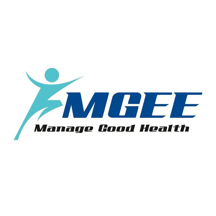 Logo of MGEE with a stylized figure and text on a white background