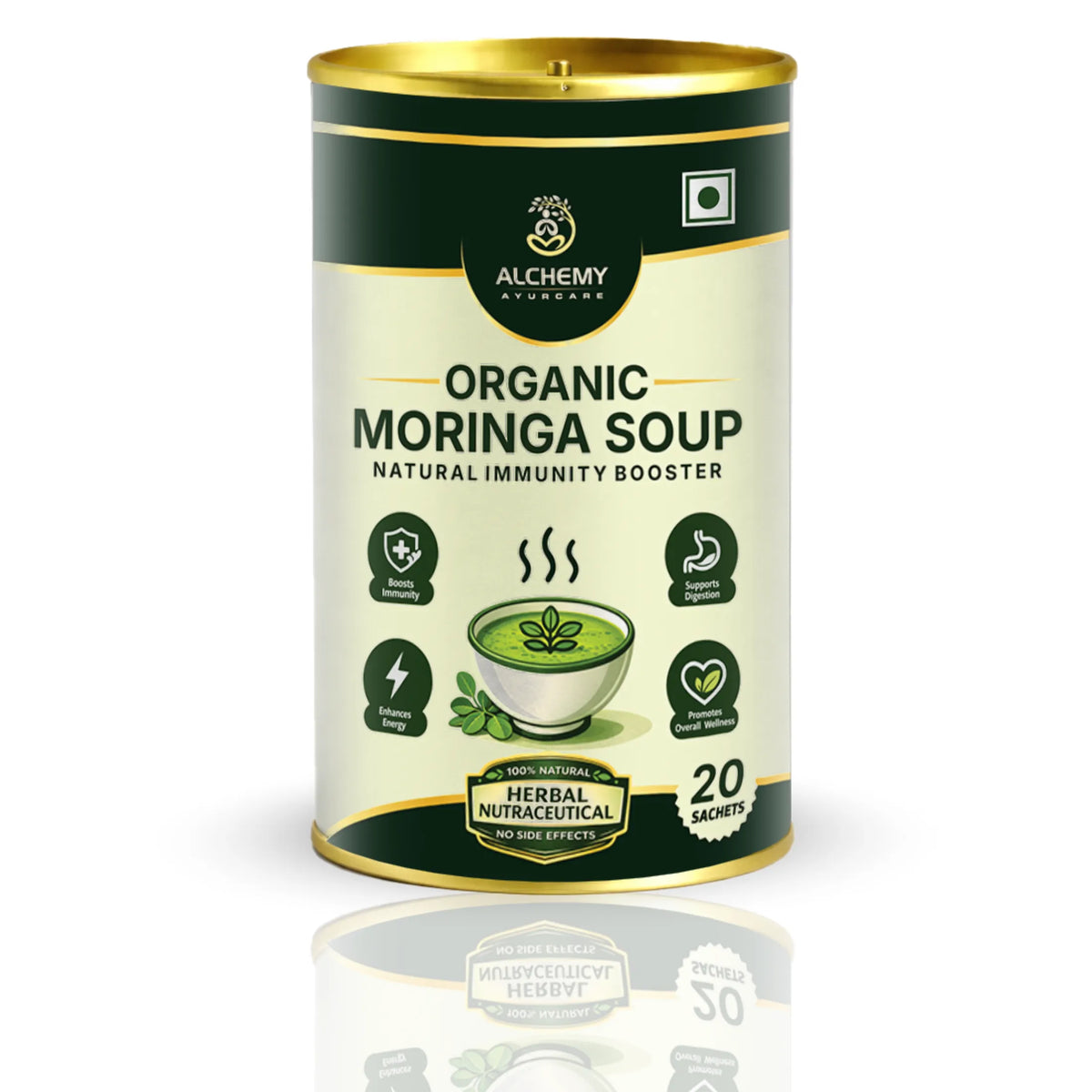 Organic Moringa & Fenugreek Soup Sachets | Immunity & Digestion Support – 20 Sachets