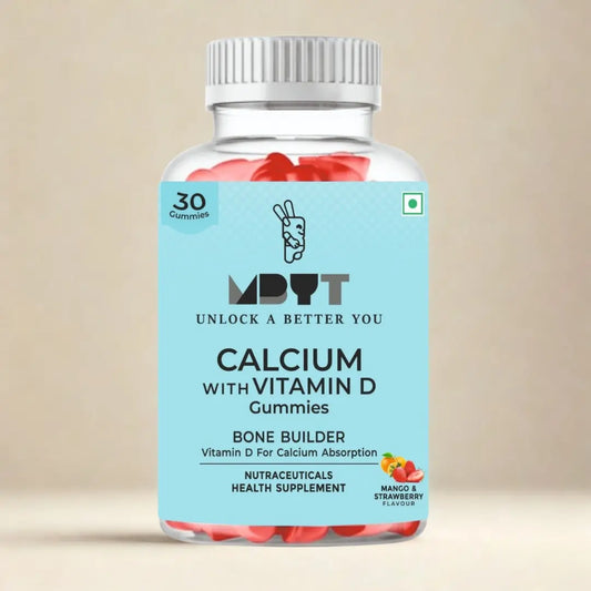 Bottle of calcium with vitamin D gummies