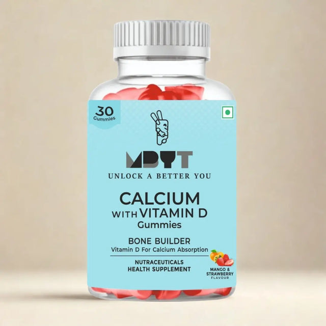 Bottle of calcium with vitamin D gummies