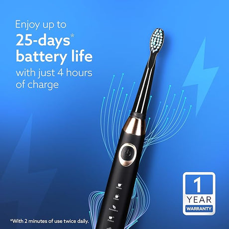 Black electric toothbrush