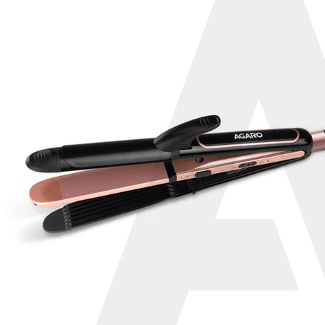 Rose gold and black hair straightener