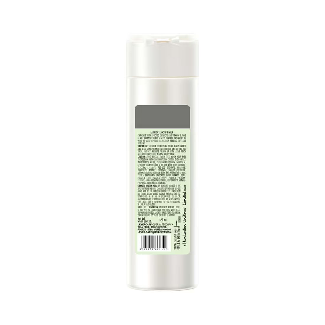 Cylindrical container with a label on a white background