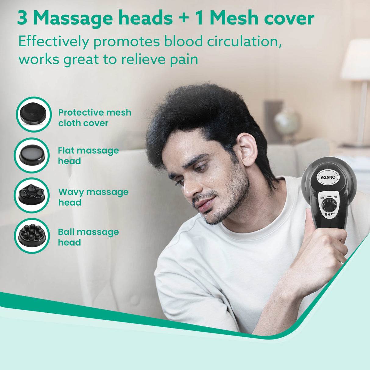 Atom Hand Massager | Handheld Body Massage Device