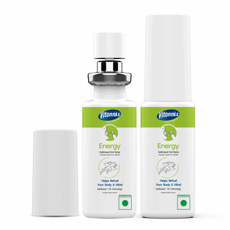 Two bottles of Vitonnix Energy on a white background