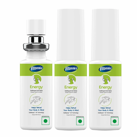 Three Vitonnix Energy product bottles on a white background